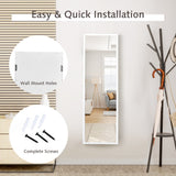 NNECW Jewelry Storage Cabinet with Full-Length Mirror for Bedroom