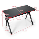 NNECW 120 CM Ergonomic Racer Table for Writing Working Gaming