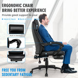 NNECW Ergonomic Executive Office Chair with Retractable Footrest for Office