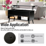 NNECW Lift Top Coffee Table with Hidden Storage for Living Room Office-Black