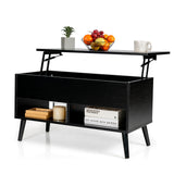 NNECW Lift Top Coffee Table with Hidden Storage for Living Room Office-Black