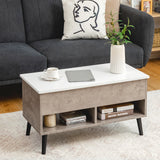 NNECW Lift Top Coffee Table with Hidden Storage for Living Room Office-Grey