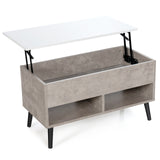 NNECW Lift Top Coffee Table with Hidden Storage for Living Room Office-Grey