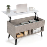 NNECW Lift Top Coffee Table with Hidden Storage for Living Room Office-Grey