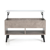 NNECW Lift Top Coffee Table with Hidden Storage for Living Room Office-Grey