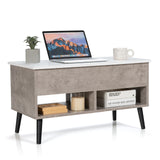 NNECW Lift Top Coffee Table with Hidden Storage for Living Room Office-Grey