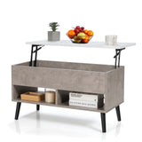 NNECW Lift Top Coffee Table with Hidden Storage for Living Room Office-Grey
