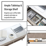 NNECW Lift Top Coffee Table with Hidden Storage for Living Room Office-Grey