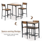 NNECW Counter Height Bistro Table with 2 Stools and Kitchen Table for Home/Restaurant/Pub