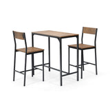 NNECW Counter Height Bistro Table with 2 Stools and Kitchen Table for Home/Restaurant/Pub