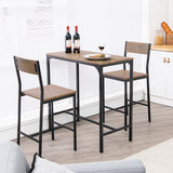 NNECW Counter Height Bistro Table with 2 Stools and Kitchen Table for Home/Restaurant/Pub