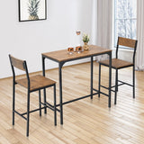NNECW Counter Height Bistro Table with 2 Stools and Kitchen Table for Home/Restaurant/Pub