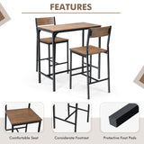 NNECW Counter Height Bistro Table with 2 Stools and Kitchen Table for Home/Restaurant/Pub