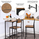 NNECW Counter Height Bistro Table with 2 Stools and Kitchen Table for Home/Restaurant/Pub
