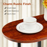 NNECW 2-Tier Industrial Side Table with Mesh Shelf & Steel Frame