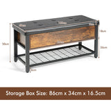 NNECW Multi-Purpose Shoe Bench with PU Leather for Bedroom/Entry/Living Room