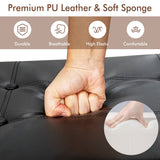 NNECW Multi-Purpose Shoe Bench with PU Leather for Bedroom/Entry/Living Room