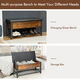 NNECW Multi-Purpose Shoe Bench with PU Leather for Bedroom/Entry/Living Room