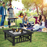 NNECW 3 in 1 Fire Pit with Spark Screen Cover