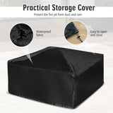 NNECW 3 in 1 Fire Pit with Spark Screen Cover