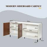 NNECW Modern Buffet Sideboard with Open Compartments for Kitchen