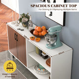 NNECW Modern Buffet Sideboard with Open Compartments for Kitchen