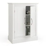 NNECW Bathroom Floor Cabinet with Adjustable Shelves & Anti-toppling Device