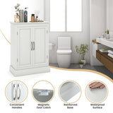NNECW Bathroom Floor Cabinet with Adjustable Shelves & Anti-toppling Device