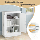 NNECW Bathroom Floor Cabinet with Adjustable Shelves & Anti-toppling Device
