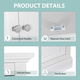 NNECW 158CM Freestanding Storage Cabinet with Adjustable Shelves & 2 Drawers for Kitchen