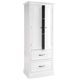 NNECW 158CM Freestanding Storage Cabinet with Adjustable Shelves & 2 Drawers for Kitchen