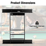NNECW Wall Mounted Billiard Stick Holder for Club/Bar-Black