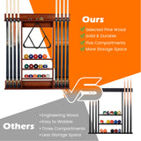 NNECW Wall Mounted Billiard Stick Holder for Club/Bar