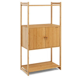 NNECW Bamboo Storage Cabinet with 3 Shelves for Bathroom