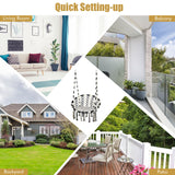 NNECW Hammock Chair with Cushion for Indoor & Outdoor Use
