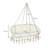 NNECW 2 Person Hammock Chair with Hanging Cotton Ropes for Living Room & Patio