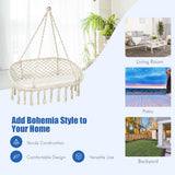 NNECW 2 Person Hammock Chair with Hanging Cotton Ropes for Living Room & Patio