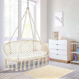 NNECW 2 Person Hammock Chair with Hanging Cotton Ropes for Living Room & Patio