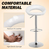 NNECW Set of 2 Height Adjustable and 360 Home Bar Stool with Non-Slip Base and Steel Footrest