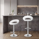 NNECW Set of 2 Height Adjustable and 360 Home Bar Stool with Non-Slip Base and Steel Footrest