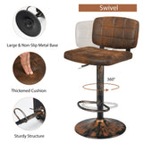 NNECW Vintage Bar Stools with Adjustable Height for Kitchen