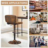 NNECW Vintage Bar Stools with Adjustable Height for Kitchen