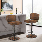 NNECW Vintage Bar Stools with Adjustable Height for Kitchen