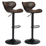 NNECW Set of 2 Height Adjustable Bar Stool Swivel Counter Chair