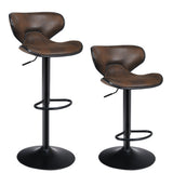NNECW Set of 2 Height Adjustable Bar Stool Swivel Counter Chair