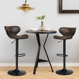 NNECW Set of 2 Height Adjustable Bar Stool Swivel Counter Chair