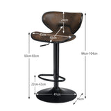 NNECW Set of 2 Height Adjustable Bar Stool Swivel Counter Chair