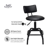 NNECW Modern Swivel Bar Stool with Adjustable Height for Shop &amp Bar-2 pieces