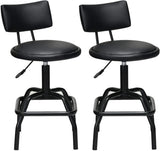 NNECW Modern Swivel Bar Stool with Adjustable Height for Shop &amp Bar-2 pieces