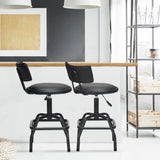 NNECW Modern Swivel Bar Stool with Adjustable Height for Shop &amp Bar-2 pieces